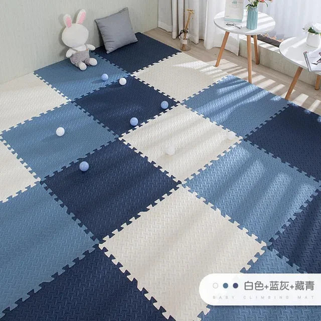 Alfombra Puzzle Foam Bebé 16pcs - Tapete Juegos Suave Entrelazado 30x30cm Área Segura - Huellitas de Vida