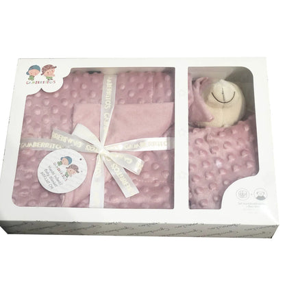 Set Manta Bubble Doudou Osito Bebé - Manta Suave Textura Relieve Regalo Nacimiento