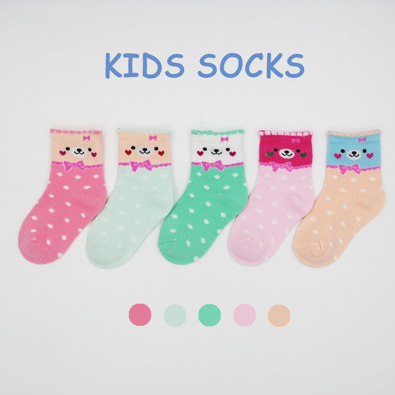 Calcetines Lunares Niñas Algodón - Calcetines Dibujos Adorables - Huellitas de Vida