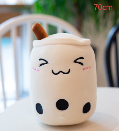 Peluche Té de Burbujas Fresa - Cojín Suave Boba Tea para Niños | Huellitas de Vida - Huellitas de Vida