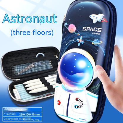 Estuche Escolar 3D Gran Capacidad Vuelta al Cole - Organizador Cartoon para Niños - Huellitas de Vida