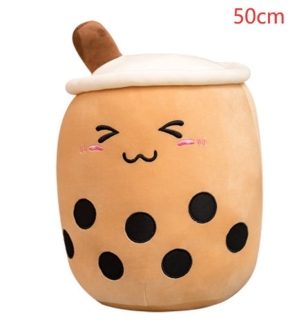 Peluche Té de Burbujas Fresa - Cojín Suave Boba Tea para Niños | Huellitas de Vida - Huellitas de Vida