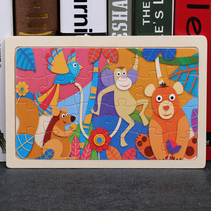 Puzzle Infantil 80 Piezas - Rompecabezas Educativo de Animales - Huellitas de Vida