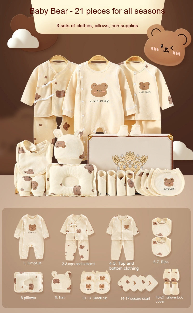 Set Ropa Recién Nacido Algodón Puro - Regalo Bebé Luna Llena - Huellitas de Vida