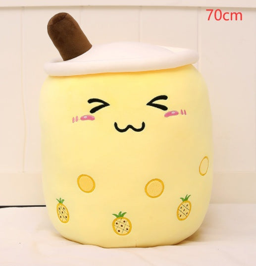 Peluche Té de Burbujas Fresa - Cojín Suave Boba Tea para Niños | Huellitas de Vida - Huellitas de Vida
