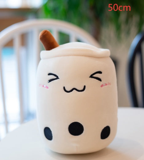 Peluche Té de Burbujas Fresa - Cojín Suave Boba Tea para Niños | Huellitas de Vida - Huellitas de Vida
