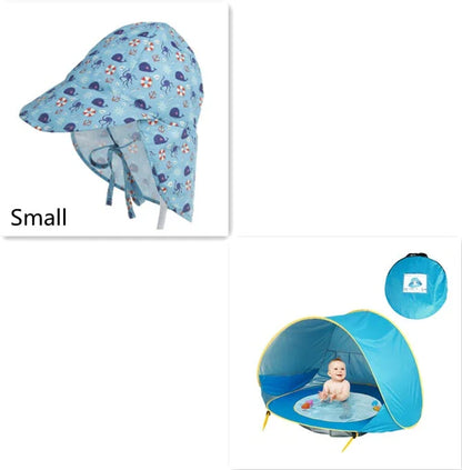 Mini Piscina Portátil Bebés con Protección UV 50+ - Juego Seguro - Huellitas de Vida