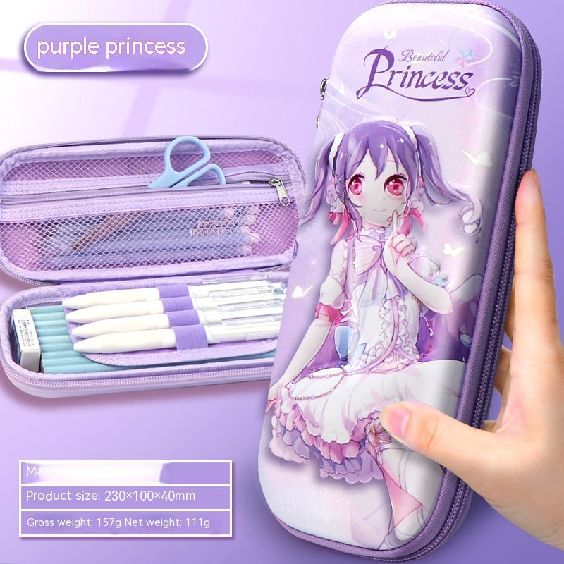 Estuche Escolar 3D Gran Capacidad Vuelta al Cole - Organizador Cartoon para Niños - Huellitas de Vida