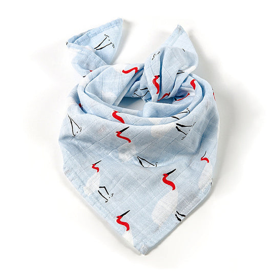 Babero Triangular Gasa Bebé - Pañuelo Saliva Suave Absorbente - Huellitas de Vida