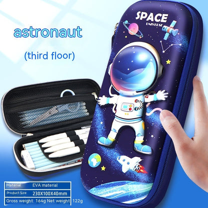 Estuche Escolar 3D Gran Capacidad Vuelta al Cole - Organizador Cartoon para Niños - Huellitas de Vida