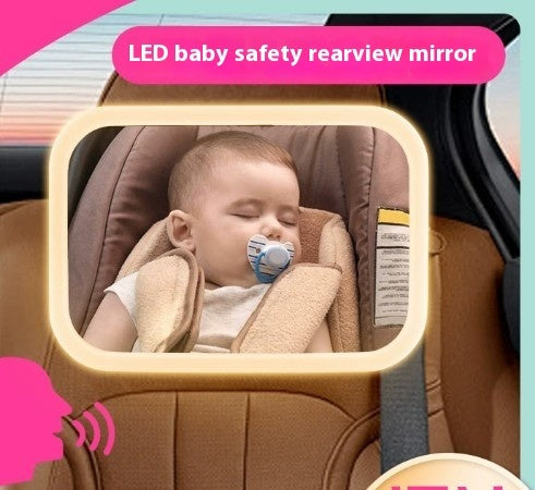 Espejo Retrovisor para Bebé en Coche - Activación por Voz y Máxima Seguridad - Huellitas de Vida