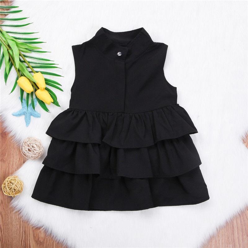 Vestido Sin Mangas Niñas - Ropa Verano Simple Color Sólido - Huellitas de Vida