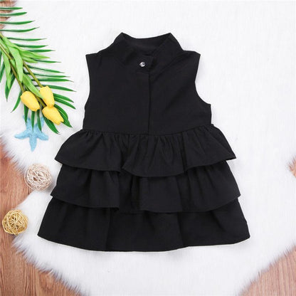 Vestido Sin Mangas Niñas - Ropa Verano Simple Color Sólido - Huellitas de Vida