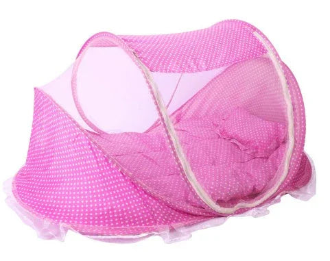 Mosquitero Plegable para Cuna 2 en 1 - Protección Antimosquitos con Almohada - Huellitas de Vida