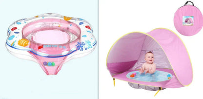 Mini Piscina Portátil Bebés con Protección UV 50+ - Juego Seguro - Huellitas de Vida