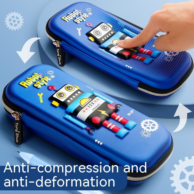 Estuche Escolar 3D Gran Capacidad Vuelta al Cole - Organizador Cartoon para Niños - Huellitas de Vida