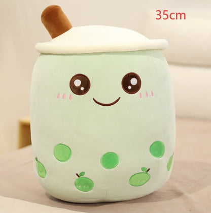 Peluche Té de Burbujas Fresa - Cojín Suave Boba Tea para Niños | Huellitas de Vida - Huellitas de Vida