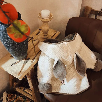 Chaleco Capucha Lana Cordero - Chaleco Moda Infantil Abrigo Exterior Cálido Cómodo - Huellitas de Vida