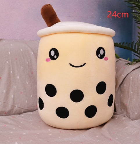 Peluche Té de Burbujas Fresa - Cojín Suave Boba Tea para Niños | Huellitas de Vida - Huellitas de Vida