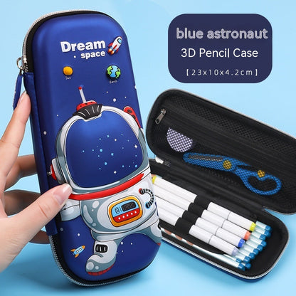 Estuche Escolar 3D Gran Capacidad Vuelta al Cole - Organizador Cartoon para Niños - Huellitas de Vida