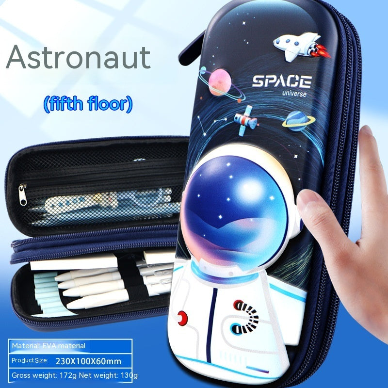 Estuche Escolar 3D Gran Capacidad Vuelta al Cole - Organizador Cartoon para Niños - Huellitas de Vida