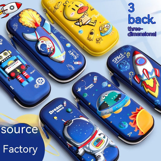 Estuche Escolar 3D Gran Capacidad Vuelta al Cole - Organizador Cartoon para Niños - Huellitas de Vida