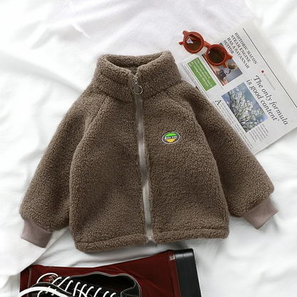 Abrigo Felpa Niños Invierno - Chaqueta Peluche Cálida Cordero Unisex